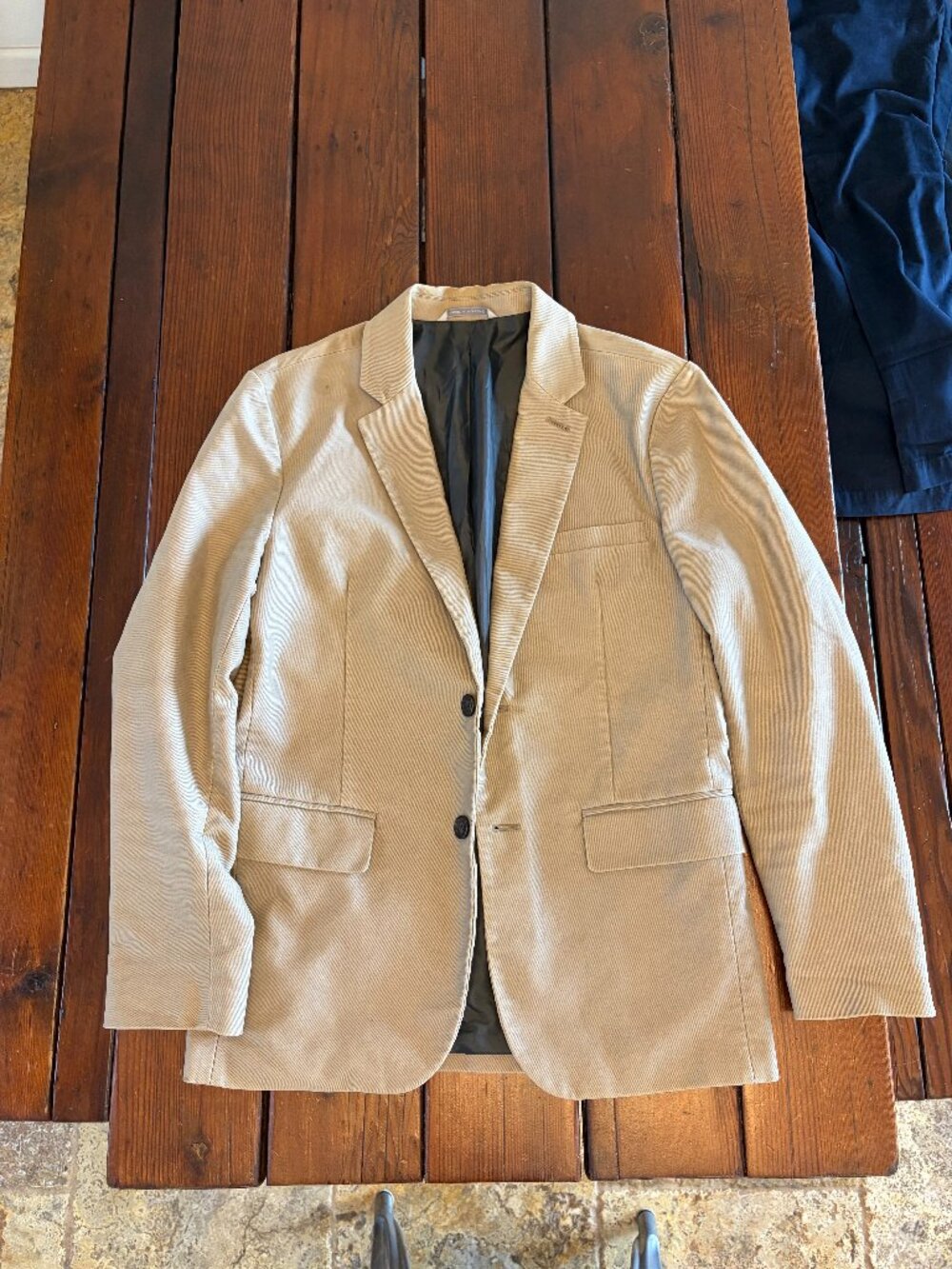 GAP Beige Cotton Twill Blazer Jacket Size S Two Button
